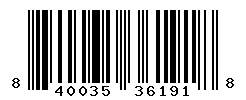 UPC barcode number 840035361918