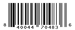 UPC barcode number 840044704836