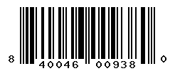 UPC barcode number 840046009380