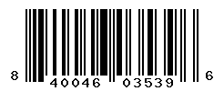 UPC barcode number 840046035396