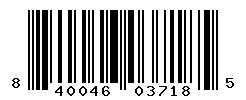 UPC barcode number 840046037185