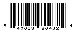 UPC barcode number 840058804324