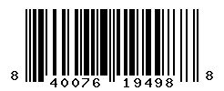 UPC barcode number 840076194988