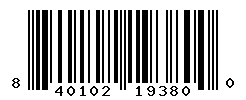 UPC barcode number 840102193800