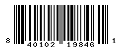 UPC barcode number 840102198461