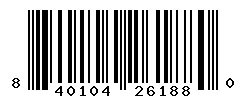 UPC barcode number 840104261880