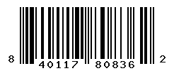 UPC barcode number 840117808362