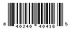 UPC barcode number 840240404165