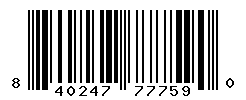 UPC barcode number 840247777590