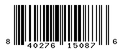 UPC barcode number 840276150876