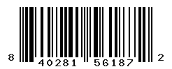 UPC barcode number 840281561872