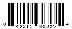 UPC barcode number 840311693054