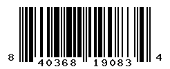 UPC barcode number 840368190834