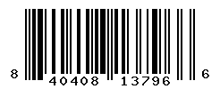 UPC barcode number 840408137966