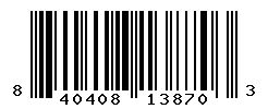 UPC barcode number 840408138703