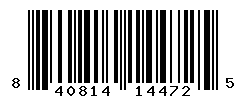 UPC barcode number 840814144725