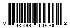 UPC barcode number 840894136962