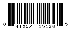 UPC barcode number 841057151365