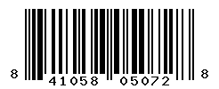 UPC barcode number 841058050728