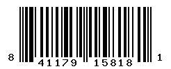 UPC barcode number 841179158181