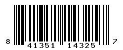 UPC barcode number 841351143257