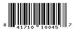 UPC barcode number 841710100457