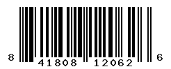 UPC barcode number 841808120626