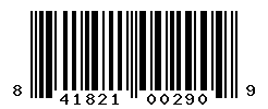 UPC barcode number 841821002909