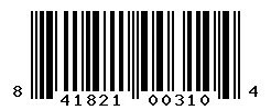 UPC barcode 841821003104