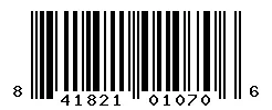 UPC 841821010706 barcode image