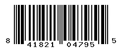 UPC barcode 841821047955