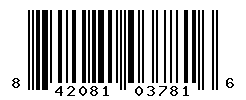 UPC barcode number 842081037816