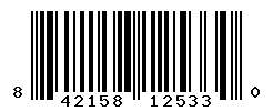 UPC barcode number 842158125330