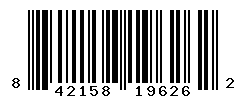 UPC barcode number 842158196262