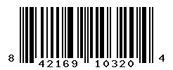 UPC barcode number 842169103204