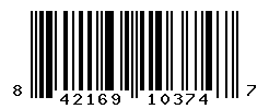UPC barcode number 842169103747