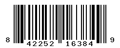 UPC barcode 842252163849