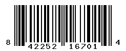 UPC barcode number 842252167014