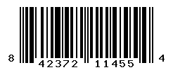 UPC barcode number 842372114554
