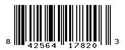 UPC barcode number 842564178203