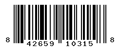 UPC barcode number 842659103158