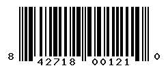 UPC barcode number 842718001210