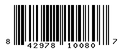 UPC barcode number 842978100807