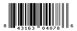UPC barcode number 843163040786