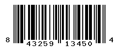 UPC barcode number 843259134504