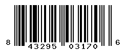 UPC barcode number 843295031706