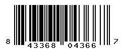 UPC barcode number 843368043667