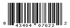 UPC barcode number 843404076222