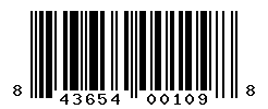 UPC barcode number 843654001098