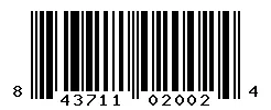 UPC barcode 843711020024